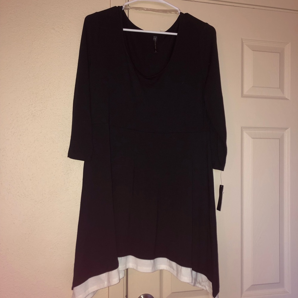 Black flowy top